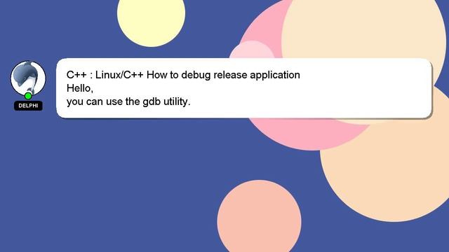 C++ : Linux/C++ How to debug release application смотреть онлайн