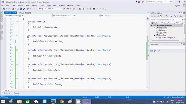 C# RadioButton Control in Windows Form смотреть онлайн