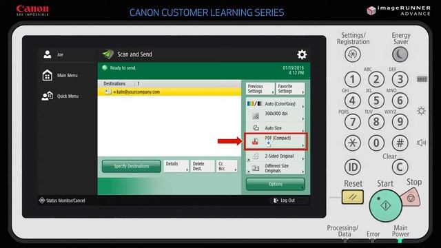 iR ADVANCE - Scan To Word смотреть онлайн