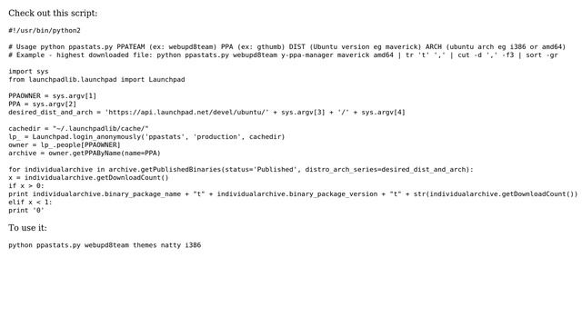 Ubuntu: How to find out the package download count from a PPA? (3 Solutions!!) смотреть онлайн