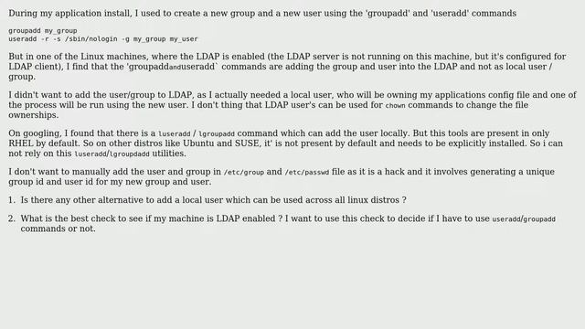 How to Create local user in LDAP enabled linux systems? смотреть онлайн