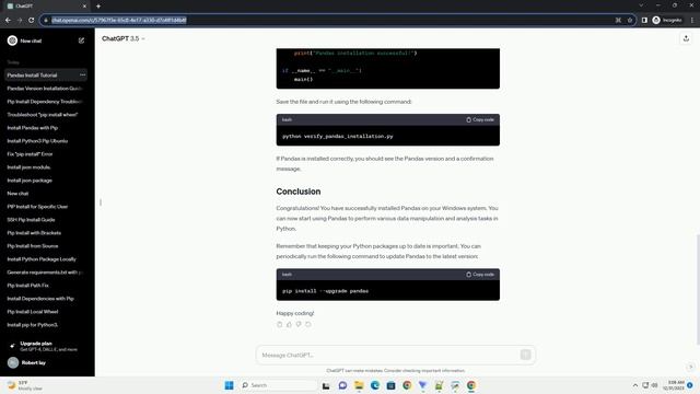 python pip install pandas windows смотреть онлайн