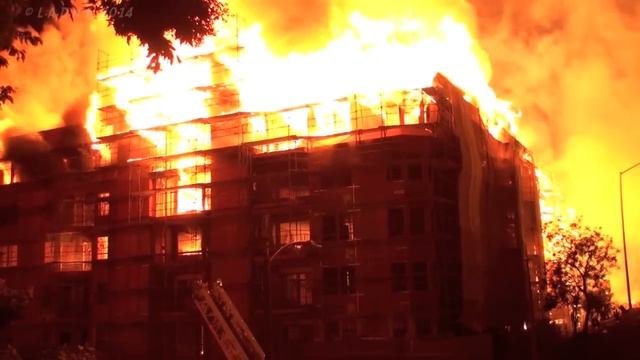 L.A. Construction Site Inferno / LAFD / Part 1 of 2 / Da Vinci Apartments Fire смотреть онлайн