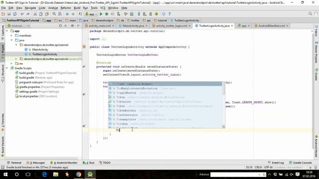 Twitter API #1: Setup + In App mit Twitter anmelden - Android Apps programmieren [Deutsch / German] смотреть онлайн