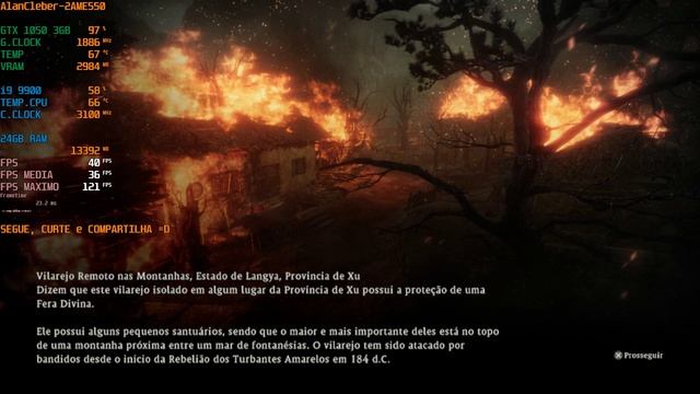 Wo Long Fallen Dynasty, teste em Português PT-BR! GeForce 1050 (3GB) Notebook 2AME550 смотреть онлайн