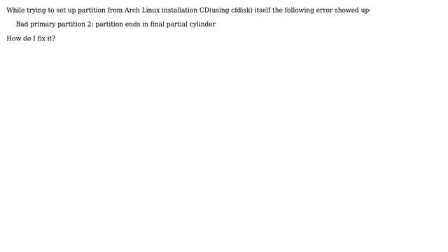 Unix & Linux: Arch Linux installation- partitions смотреть онлайн