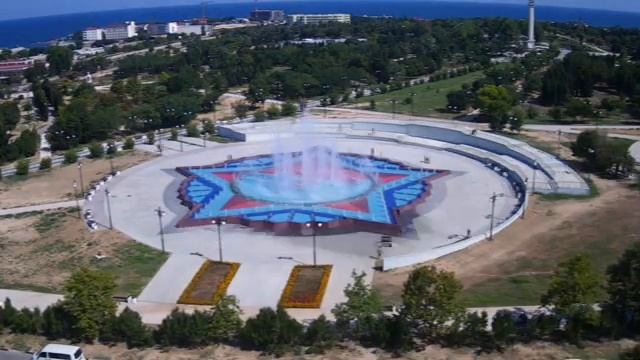 Парк Победы. Строительство фонтана..25 июля 2019 года