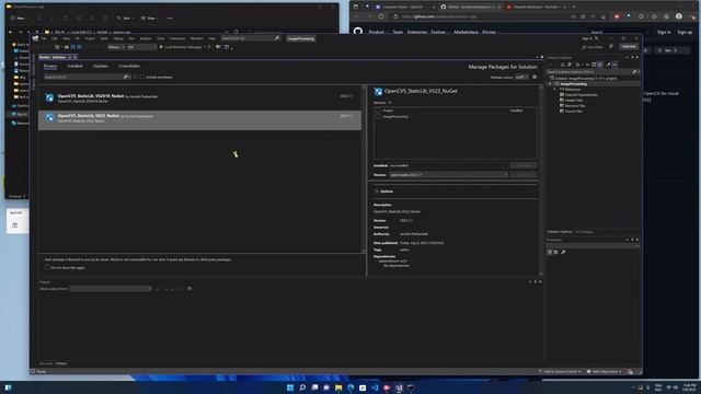 OpenCV 5 Visual Studio 2022 CPP Static Library - setup and config your project with NuGet package смотреть онлайн