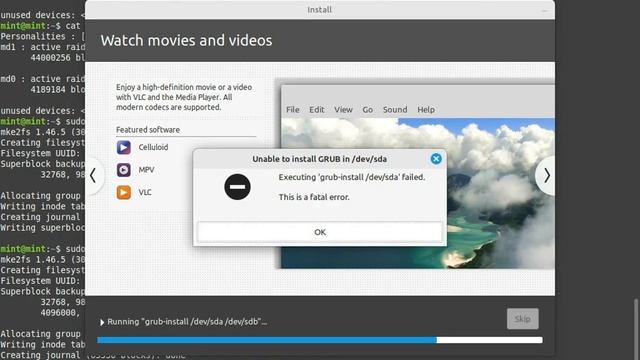 Setting up Linux Mint to run from software RAID (GPT hard disk partition scheme) смотреть онлайн