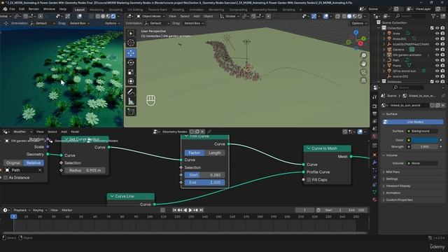 3 -Animating A Flower Garden With Geometry Nodes смотреть онлайн