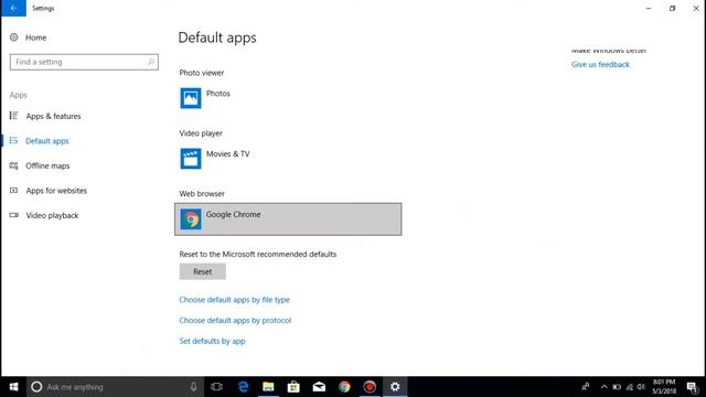 Set Google Chrome default browser on Windows 10!!! смотреть онлайн