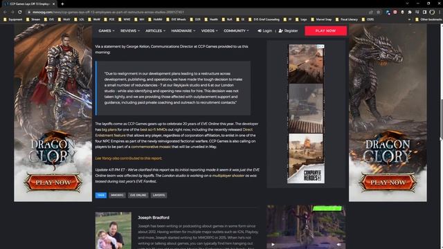 CCP Layoffs - EVE Online & Unannounced FPS смотреть онлайн