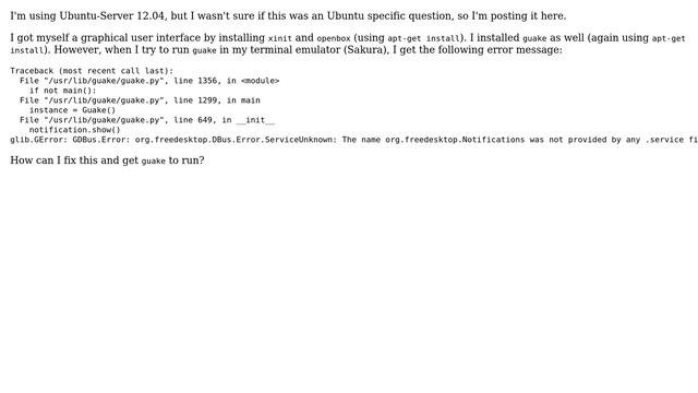 Unix & Linux: Guake throws an error on startup (2 Solutions!!) смотреть онлайн