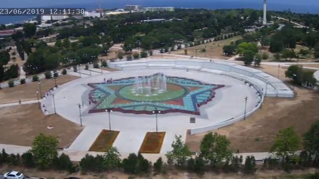 Парк Победы. Строительство фонтана..23 июня 2019 года