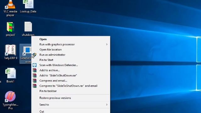 create slide shutdown shortcut in window 10 || computer tips n tricks смотреть онлайн