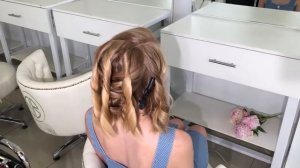 Как сделать низкий небрежный пучок на короткие густые волосы