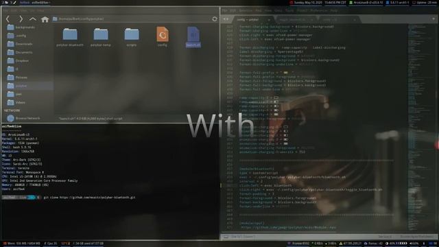 My AcrolinuxB-i3 with Picom смотреть онлайн
