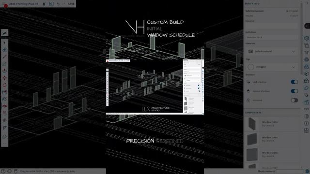 LUX x VENTANA HOME DESIGN | Custom Build - Window Schedule v1 #3dmodeling #blueprint #interiordesig смотреть онлайн