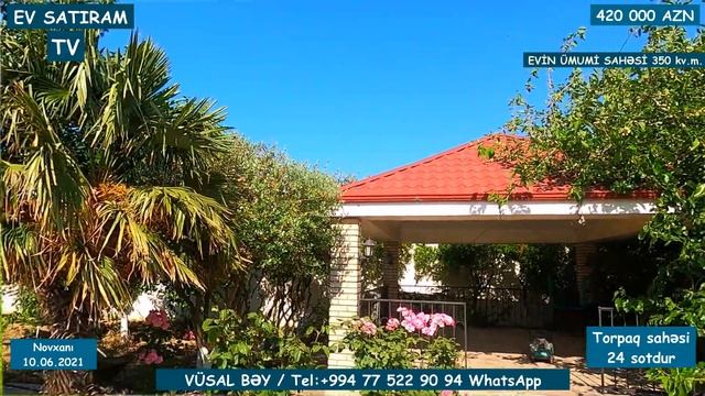 NOVXANIDA, 24 SOTDA BAĞLI BAXÇALI EV SATILIR/Недвижимость в Баку /heyet evleri/bag evleri смотреть онлайн