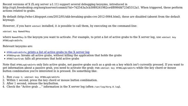Unix & Linux: Manipulating X key and pointer grabs on the command line (3 Solutions!!) смотреть онлайн