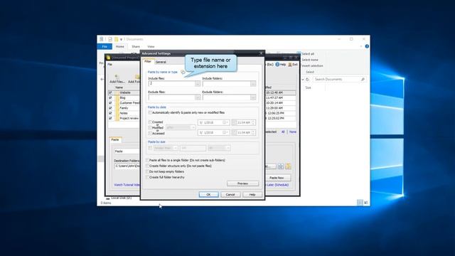 Windows: Copy specific types of files from many folders into a single folder using Copywhiz. смотреть онлайн