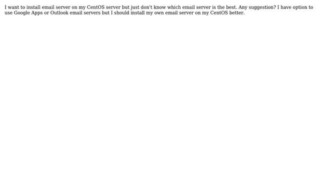 Best email server for CentOS? смотреть онлайн