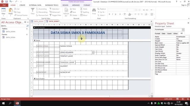 Membuat Database pada Microsoft Access 2013 | Table Form Report смотреть онлайн