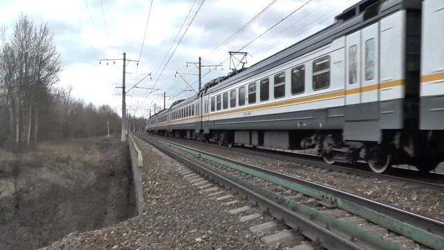 Электропоезд ЭД4М-0480 ЦППК перегон Дорохово - Тучково смотреть онлайн
