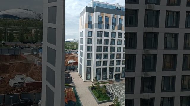 Обзор на Детскую Площадку и на новый жк с улицы Туркестан 16/5 Астана Обзор. Виден Новый Жк смотреть онлайн