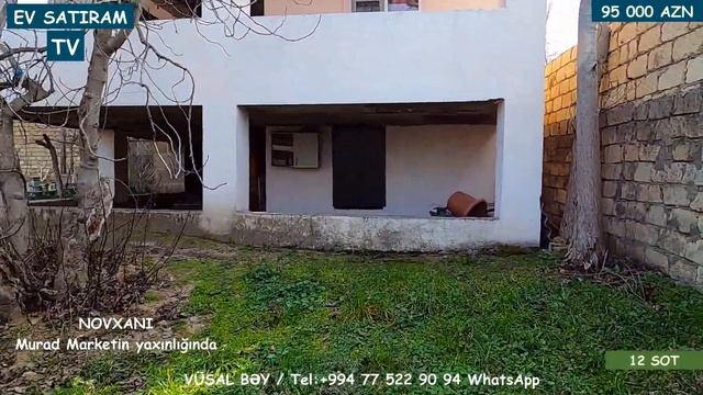 NOVXANİDA 95 000 AZN 12 SOTDA BAĞ EVİ SATILIR/Недвижимость в Баку /Heyet evleri/bina az смотреть онлайн