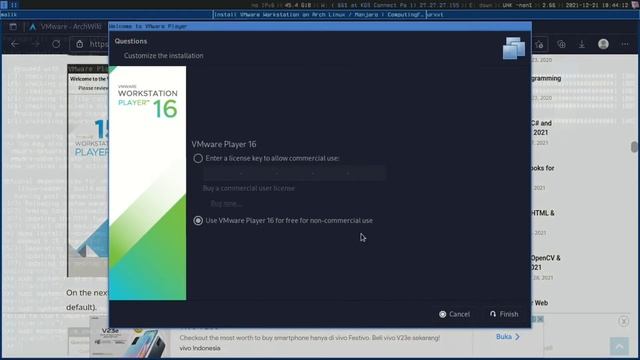 Install VM Ware di Arch Linux смотреть онлайн