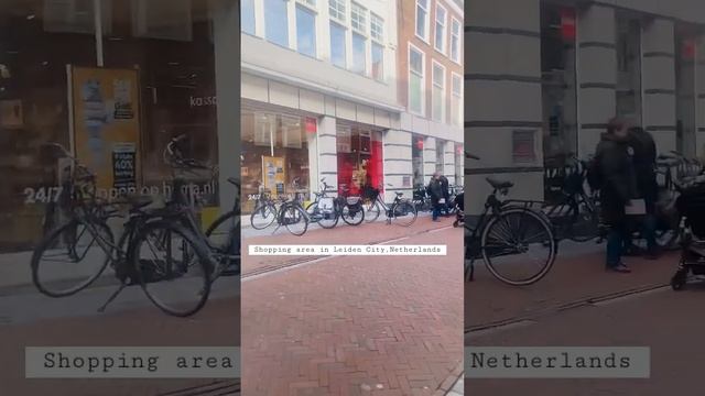 Shopping area in Leiden,Netherlands #shortsvideo смотреть онлайн