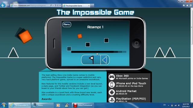 12 year old completes the impossible game lite on first try смотреть онлайн