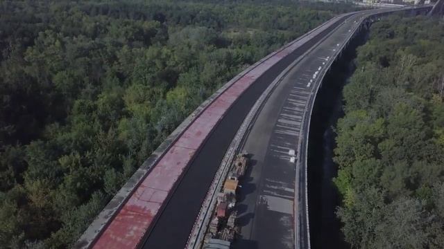 Подільсько-Воскресенський міст, місто Київ, погляд із квадрокоптера