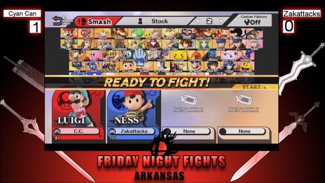 Friday Night Fights 23 - ALB|Cyan Can (luigi) vs. Zacattacks (ness) Winners round 2 смотреть онлайн