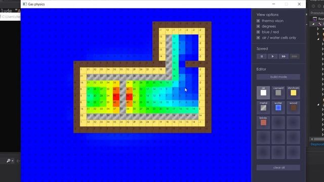 Thermodynamics simulation C++/sfml (Thermal conduction) смотреть онлайн