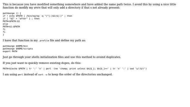 Unix & Linux: How can I clean out duplicate entries from my PATH? (2 Solutions!!) смотреть онлайн