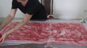 Валяние палантина. Национальная школа войлока Осетии.