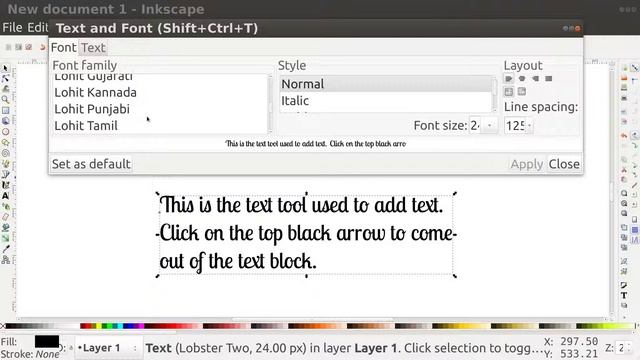 inkscape text tool смотреть онлайн
