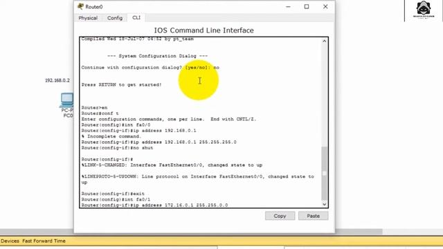 Configuring Router using CLI in Cisco Packet Tracer. смотреть онлайн