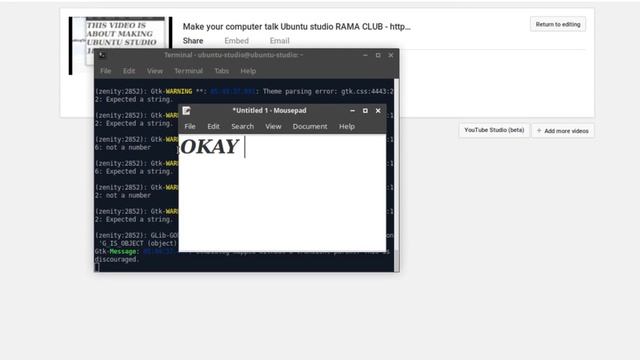 Make your computer talk Ubuntu studio PART 2 RAMA CLUB - http://openInvent.club - смотреть онлайн