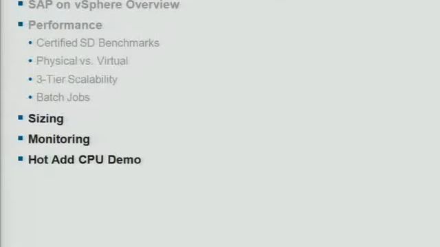 VMware world EA8004-SAP Solutions on vSphere - Best Practices смотреть онлайн
