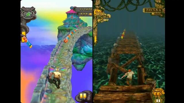 Temple run 2 VS Temple run gameplay android смотреть онлайн