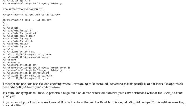 Unix & Linux: apt-get install does not target the same path on ubuntu or debian смотреть онлайн