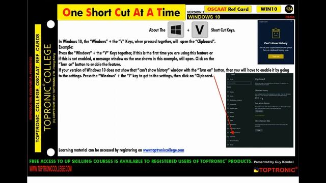 Improve Productivity with Windows 10 Short Cut Keys: the “Windows” + “V” Keys. смотреть онлайн