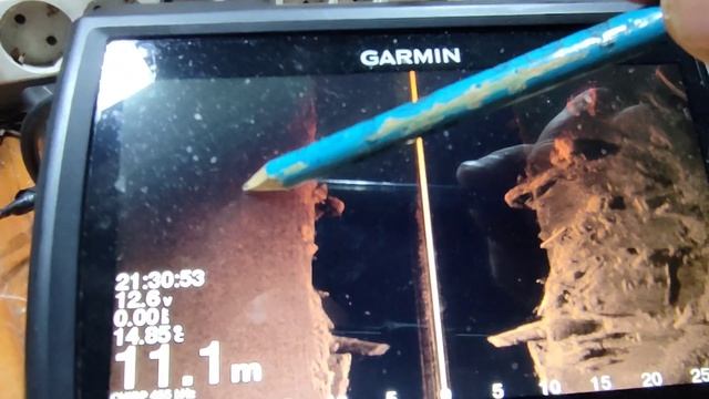 Garmin Striker Vivid 7sv рисование карт и пытаюсь научится различать рыбу на экране.
