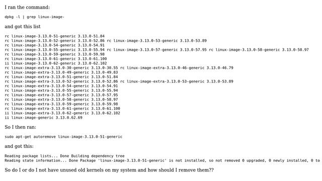 Ubuntu: Cannot delete old kernels смотреть онлайн