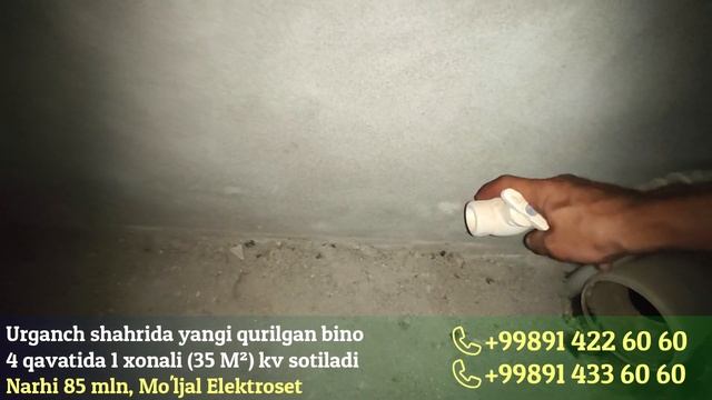 1 Xonali Kvartira 85 Million / Elektroset Urganch