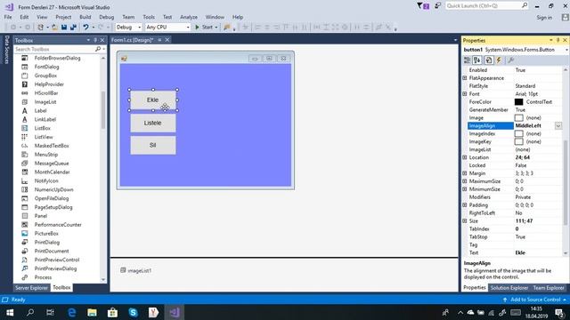 C# Form Dersleri 27 ImageList Kullanımı смотреть онлайн