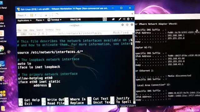 HOW TO CONFIGURING NETWORK IN KALI LINUX смотреть онлайн